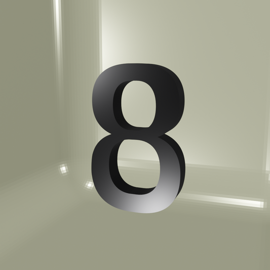 House number, numbered plate No. 8 (STL)