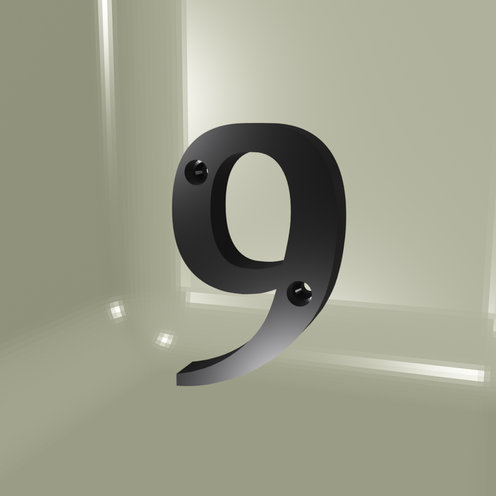 Numéro de maison, planque numérotée N°9 (STL)