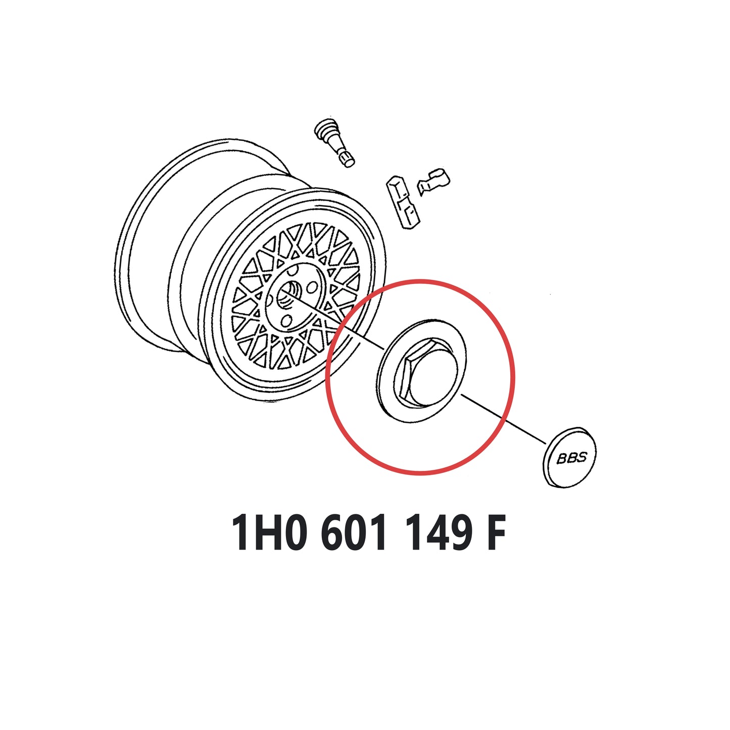 Centre de roue / Enjoliveur pour jante BBS433 (STL)