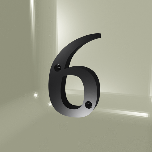 House number, numbered plate No. 6 (STL)