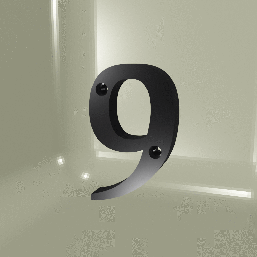 Numéro de maison, planque numérotée N°9 (STL)