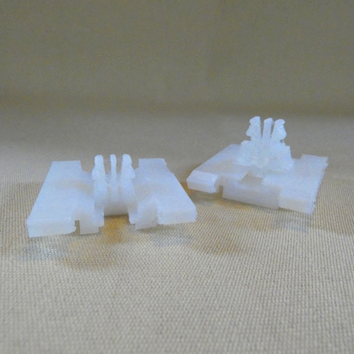 Clips and tip for body side moldings 1H0853585 / 1H0853585B (STL)