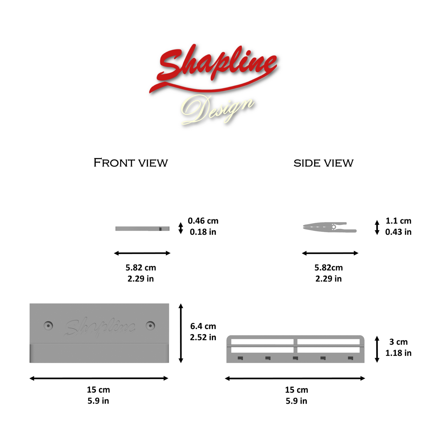 Porte-cravates, 4 emplacements (STL)