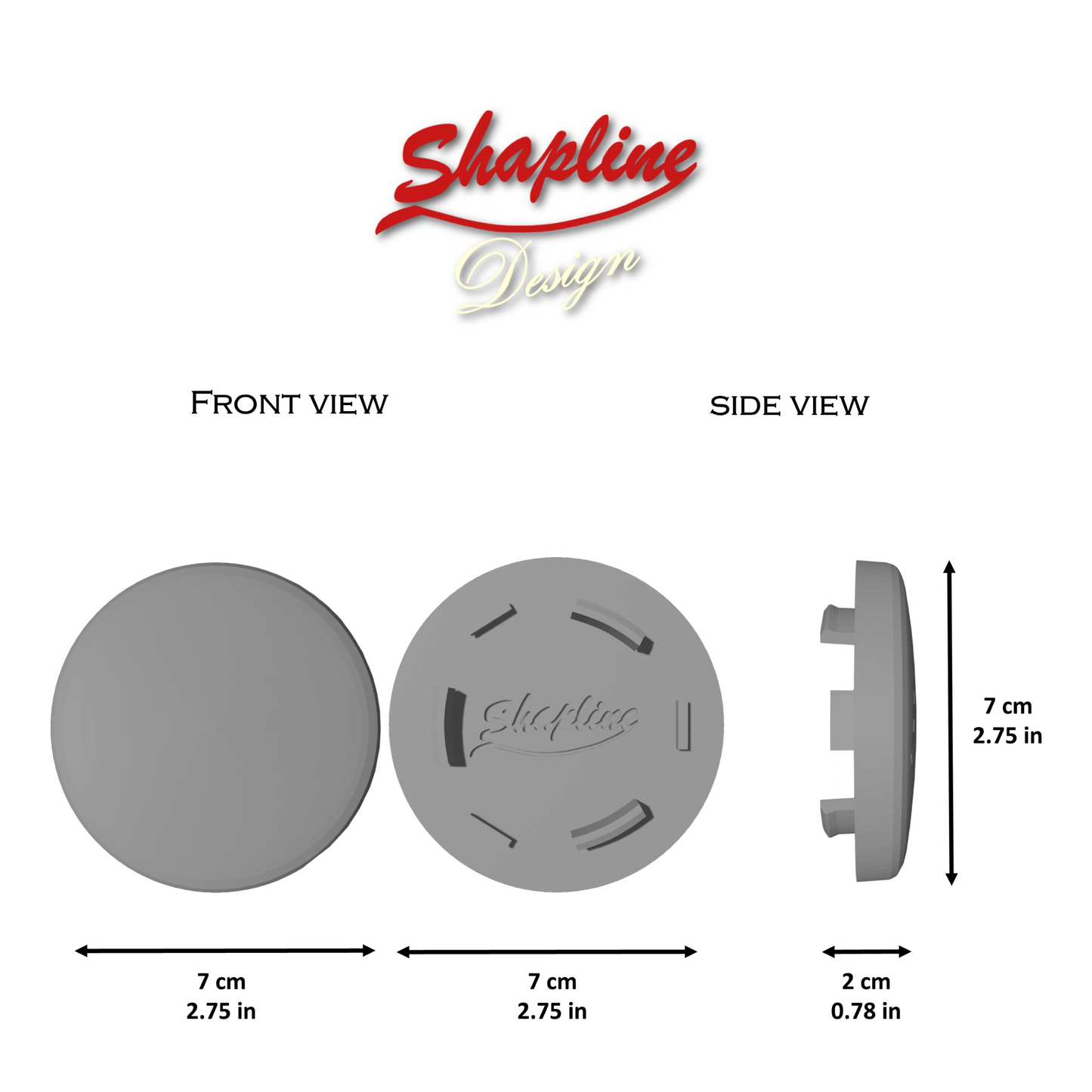 Capuchon de centre de roue personnalisable 70mm (STL)