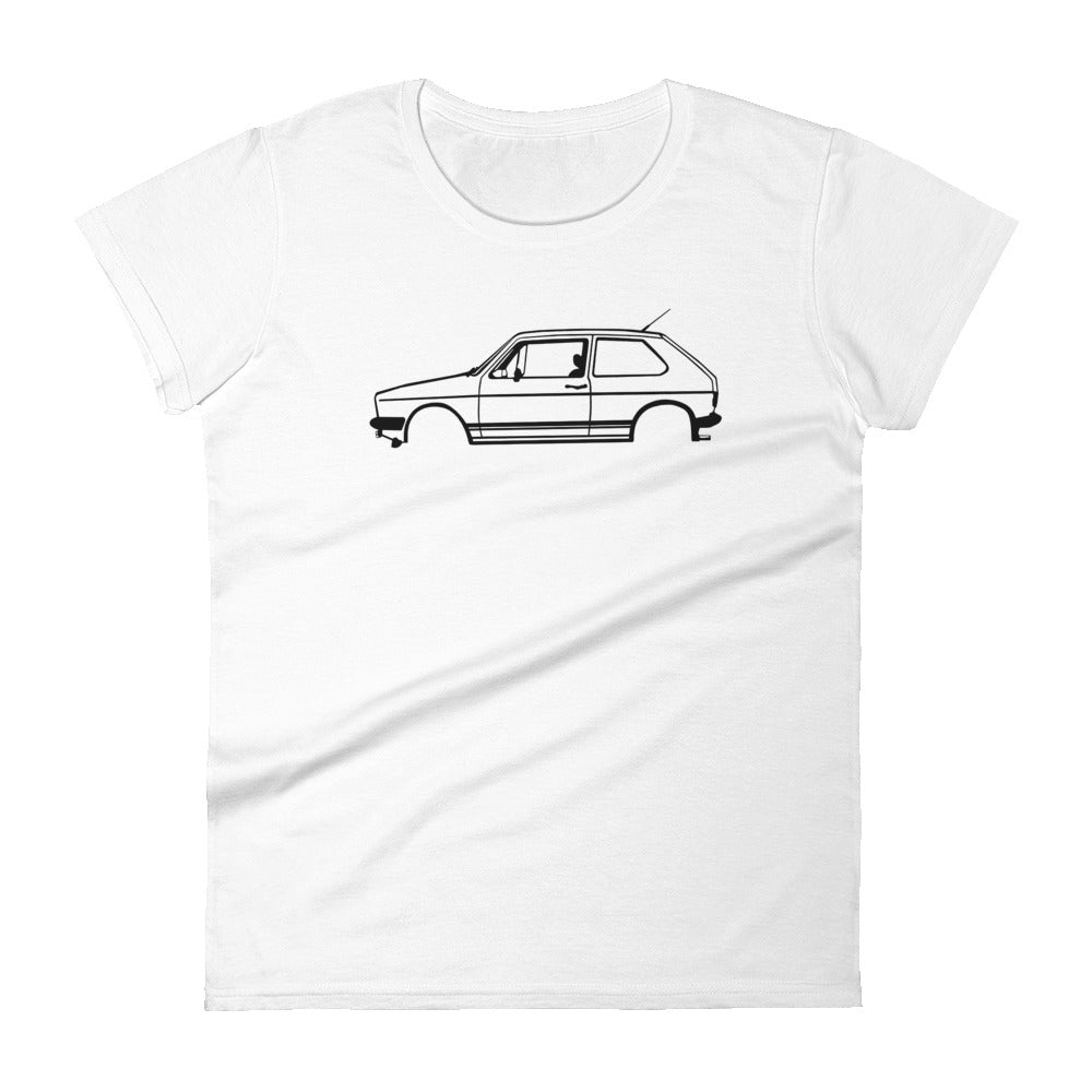 T-shirt femme Manches Courtes Volkswagen Golf mk1