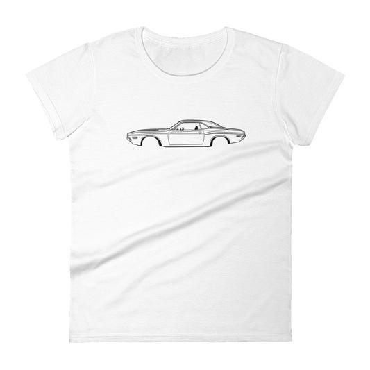 T-shirt femme Manches Courtes Dodge Challenger mk1