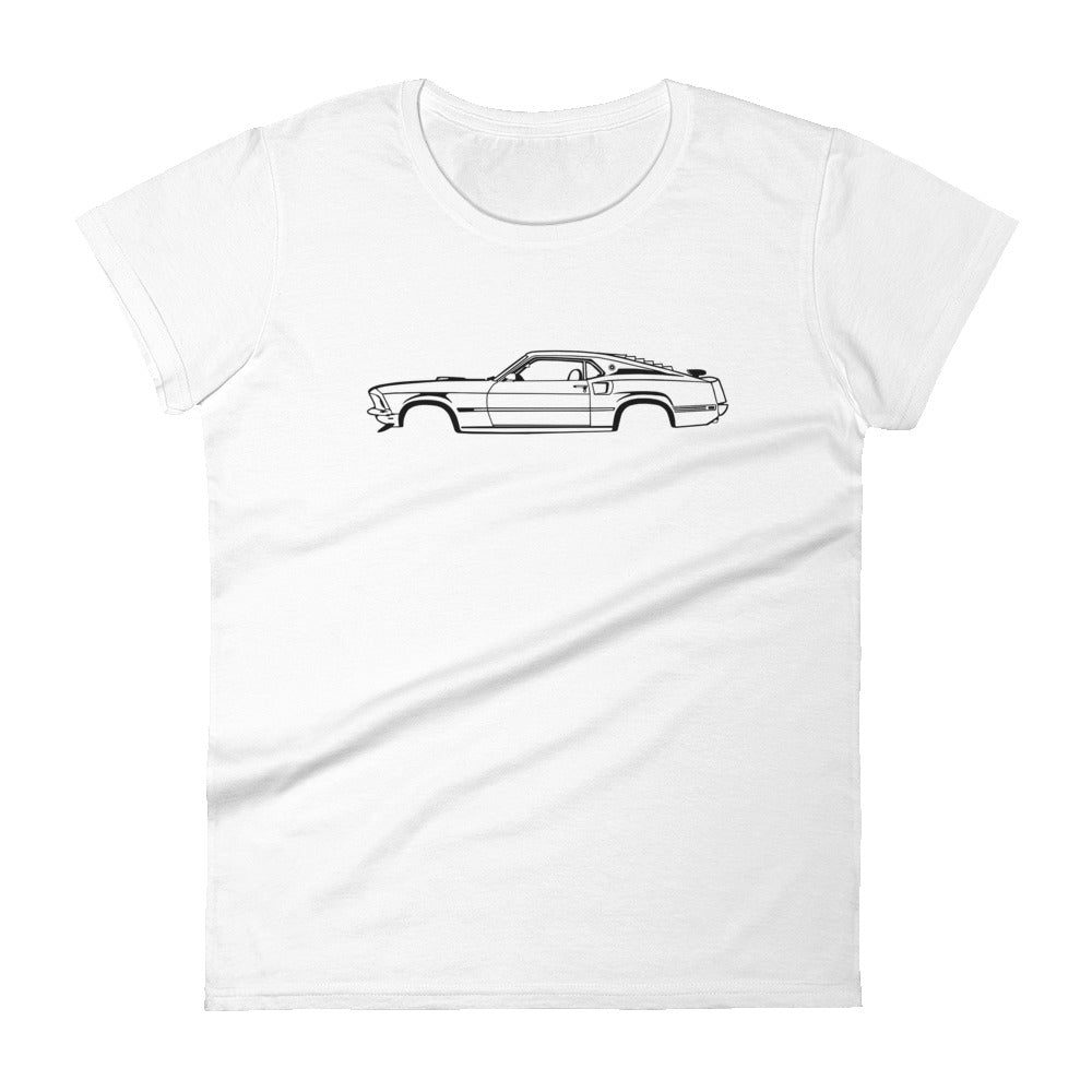 T-shirt femme Manches Courtes Ford Mustang Mach 1 mk1