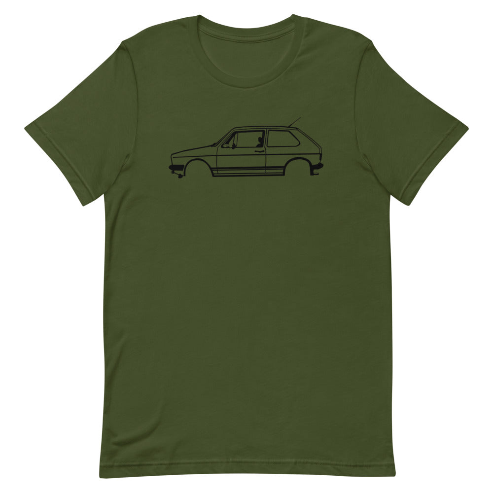 T-shirt Homme Manches Courtes Volkswagen Golf mk1
