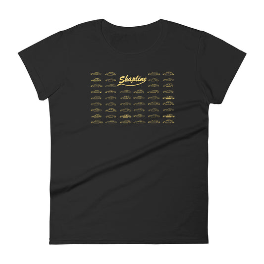 Woman Collector T-shirt gold Shapline