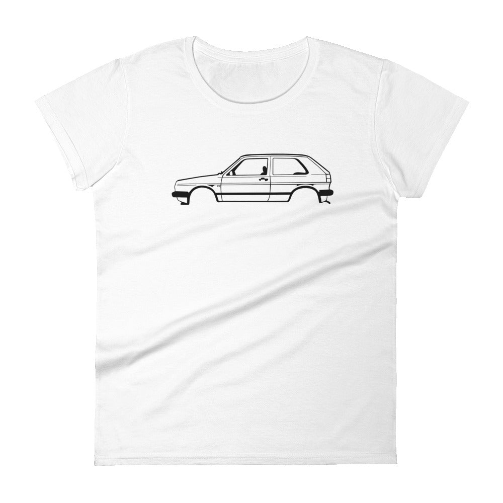 T-shirt femme Manches Courtes Volkswagen Golf mk2