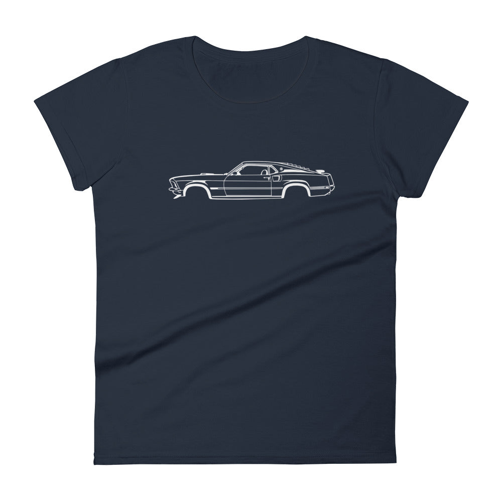 T-shirt femme Manches Courtes Ford Mustang Mach 1 mk1
