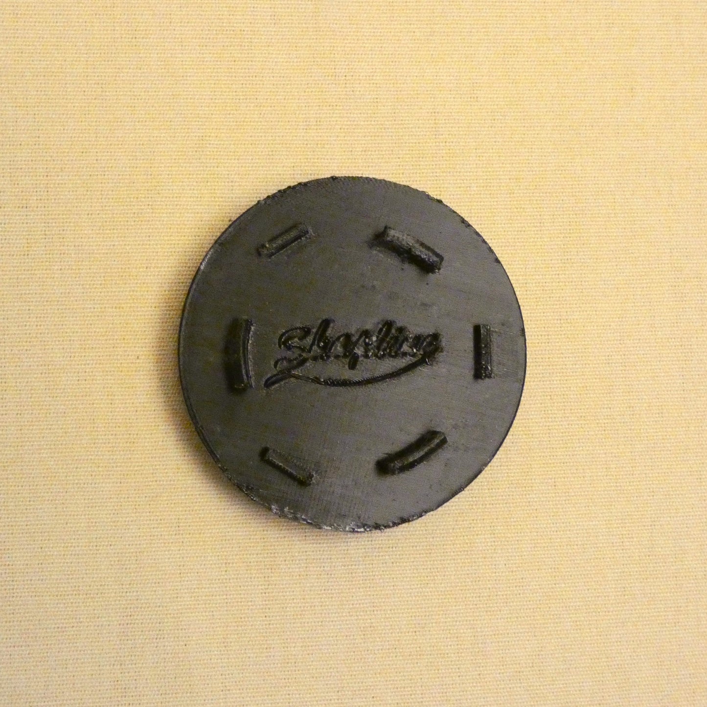 Capuchon de centre de roue badgé Shapline 70mm (STL)
