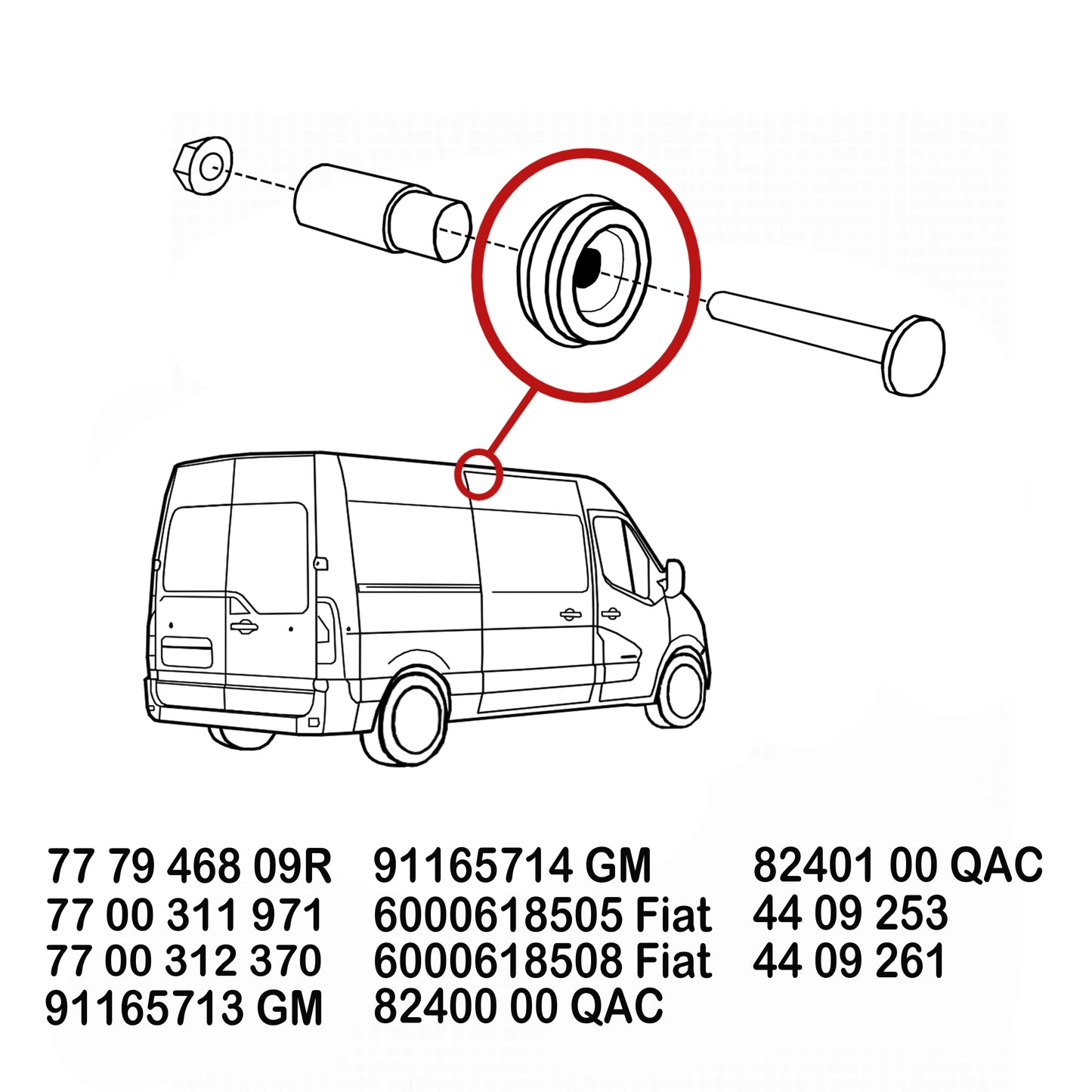 Guide roller, sliding door (STL)