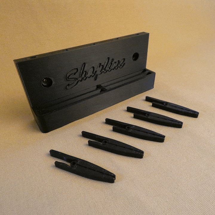 Tie rack, 4 slots (STL)