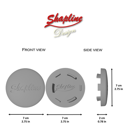Shapline Badged Wheel Center Cap 70mm (STL)