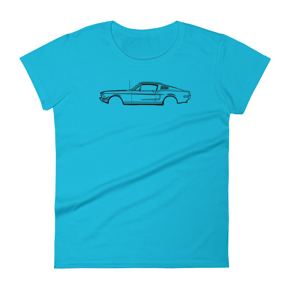 T-shirt femme Manches Courtes Ford Mustang mk1