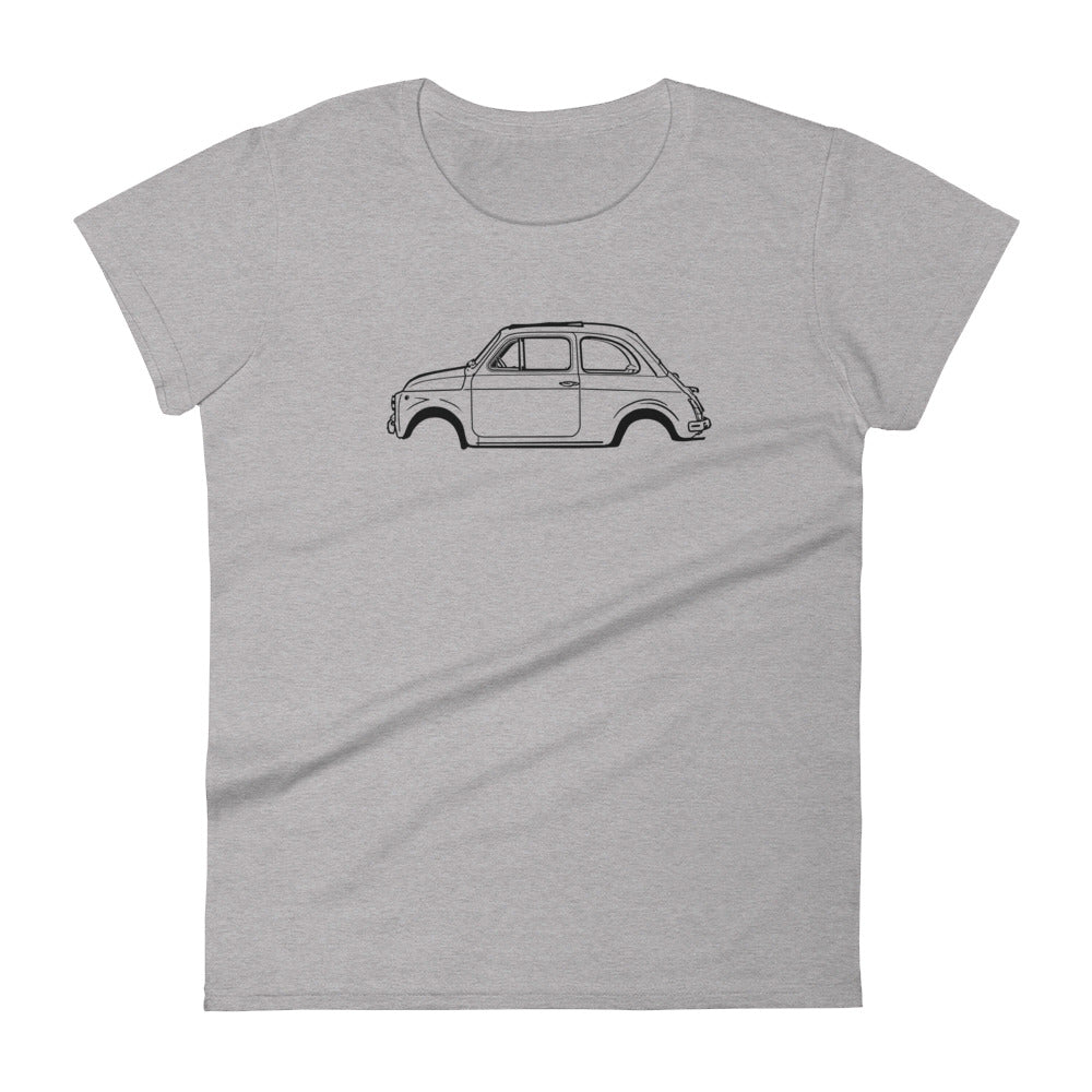 T-shirt femme Manches Courtes Fiat 500 mk1