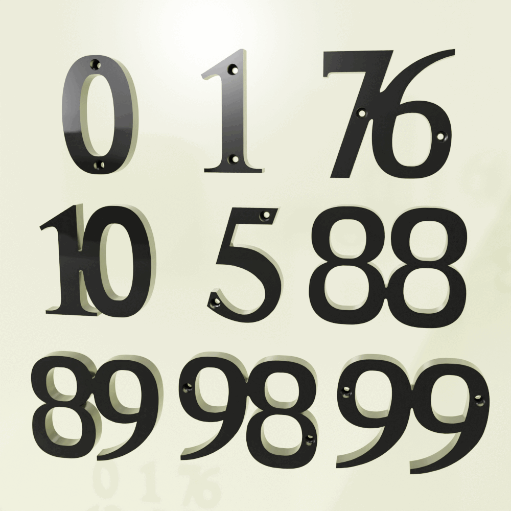 Numéros de maison de 0 à 99 shapline